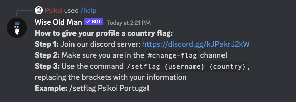 Help Command (flag)